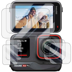 Wigsii�y6���z �Ή� Insta360 AcePro �p �t���ی�t�B���� �u���C����ʗp2�� + �T�u��ʗp2��+LED�ی�t�B����2���v���{AGC���Ɏq�f�ސ��A�d�x9H�A2.5D���H�A�ɔ��A�����ߗ��A�w��h�~�A���������A