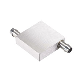 DMiotech 1個 40 x 40 x 12 mm アルミニウム ウォーターブロックコンピュータ冷却 ポリッシュラジエーター 2サイドスパウト付き PCクーラー用
