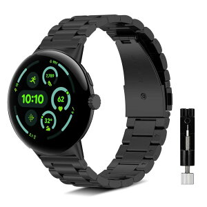 [KeeFos] �o���h Google Pixel Watch 4 45mm(2025)/Google Pixel Watch 3 45mm �Ή� �����o���h �X�e�����X �����o���h �r�W�l�X�� �X�e�����X�� �����ȒP �����������t�� �����̒j���� �R