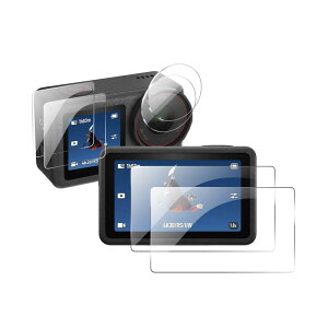 �Ή�Osmo Action 5 Pro�y���ʉ��2�������K���X+ �T�u���2���ی�t�B����+�w�ʉ�ʕی�t�B����2���z�w��h�~ ���Y���Ɏq�ގ������ߗ� ������ �� 9H�d�x�����^ �C�A�Ȃ��ȒP�\��t�� ���E���h