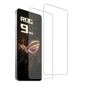 iXinQu �K���X�t�B���� ASUS ROG Phone 9 / 9 Pro �p �ȒP�\��t�� �����z�� �C�A�h�~ �d�x9H �ϏՌ� �����K���X �G�C�X�[�X ROG �t�H�� 9 �v�� �Ή� �t�� �ی�t�B���� (2��)