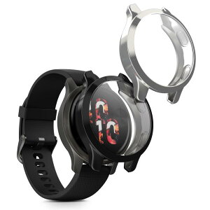 kwmobile 2x �P�[�X Garmin Garmin Venu 2S / vivoactive 4S�Ή� �J�o�[ - �t���J�o�[ �V���R�� �ϏՌ� �S�̕ی� ���F/����