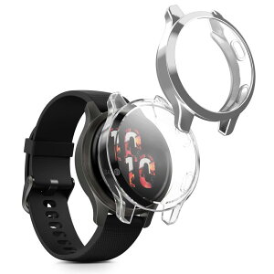 kwmobile 2x �P�[�X Garmin Garmin Venu 2S / vivoactive 4S�Ή� �J�o�[ - �t���J�o�[ �V���R�� �ϏՌ� �S�̕ی� ���F/����