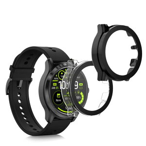 kwmobile 2x �P�[�X Ticwatch Pro 5�Ή� �J�o�[ - �t���{�f�B �K���X �ϏՌ� �����^ ����/���F