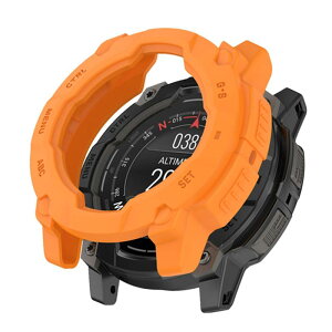 For GARMIN Instinct 3 45mm �P�[�X �V���R���� �J�o�[ YANMONGI �ی�P�[�X �ϏՌ� �S�ʕی� �Ռ��z�� �ȈՒ��E �y�� ���ϋv �ی�J�o�[ �K�[�~��(GARMIN) Instinct 3 Dual Power 45mm