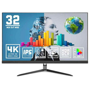 4K ���j�^�[ 32�C���` IPS �f�B�X�v���C �X�s�[�J�[���� UHD �Q�[�~���O HDR 3840×2160/�m���O���A/FreeSynk/HDMI/DisplayPort/���^ YSM-AD320U60HZ