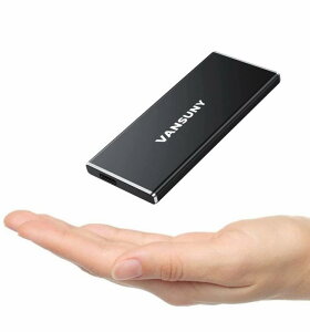 Vansuny SSD �O�t�� USB3.2 Gen1 �Ǎ����x500Mb/s PS5/PS4���[�J�[����m�F�� �R���p�N�g�O�t��SSD ������ �����^ �����^(�u���b�N�j