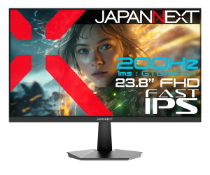 JAPANNEXT 23.8�C���` FAST IPS�p�l������ 200Hz/1ms(GTG:OD��/MPRT)�Ή� �t��HD(1920x1080)�𑜓x �Q�[�~���O���j�^�[ JN-IPS238G200F2 HDMI DP HDR sRGB:100% DC
