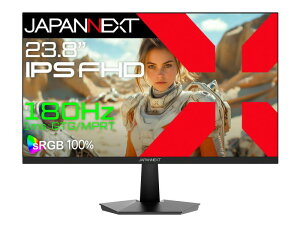 JAPANNEXT 23.8�C���` IPS�p�l������ 180Hz�Ή� �t��HD(1920x1080)�𑜓x �Q�[�~���O���j�^�[ JN-IPS238G180F 1ms(GTG/MPRT) HDMI DP sRGB:100% PS5:120Hz�ڑ� �y2�N�z