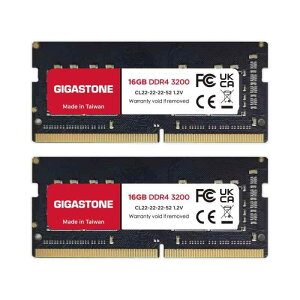�y������ �m�[�g�p�\�R����p DDR4�zGIGASTONE 16GBx2�� (32GB Kit) DDR4 3200MHz (2933MHz or 2666MHz) PC4-25600 (PC4-23400/21300) CL22 1.2V SODIMM