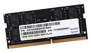 Apacer �A�y�C�T�[ �m�[�gPC�p������ DDR4-2666 (PC4-21300) 16GB × 1�� (16GB) 260Pin 1.2V CL17 ES.16G2V.GNH