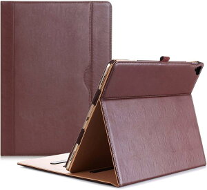 ProCase iPad Pro �P�[�X ���U�[�J�o�[ �X�^���h�@�\ �r���e�[�W�f�U�C�� ���ނ�J�[�h�p�|�P�b�g�t�� �K�p�@��FiPad Pro 12.9 (2015 / 2017)