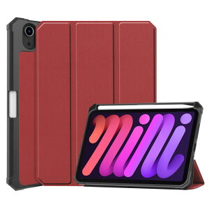 iPad Mini7 (A17 Pro) 2024/ iPad Mini 6 (2021 ��6����) �P�[�X �y�����[�X�y�[�X�t�� TPU�f�� �O�� PU���U�[�P�[�X �ی�J�o�[ �y�ʌ^ �X�^���h�@�\