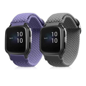 2x �����x���g Garmin Venu Sq Music/Sq�Ή� �o���h - �i�C���� �t�B�b�g�l�X�g���b�J�[ �O���[/���x���_�[