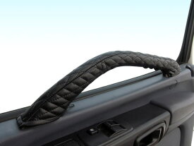 ファンキーキルトドアハンドルカバー/艶消しブラック★左右セット