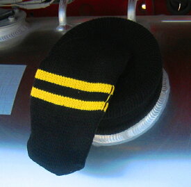 給油口カバー（2枚入）ブラック/黄ライン