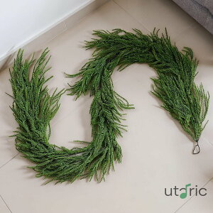 Holiday Garland - Faux Pine Christmas Wreath | Decorative Greenery Garland | Real Touch Indoor Outdoor Decoration for Fireplace Banister Porch Door Table