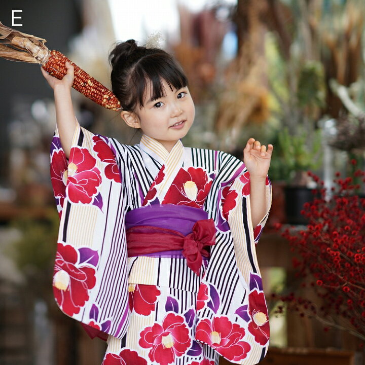 楽天市場 浴衣 子供 女の子 セット 浴衣 帯 下駄 子供浴衣 モノクロ麻の葉 椿 つばき 縞 ストライプ 菊 矢絣 市松 梅 百合 白 黒 赤 黄色 青 こども 浴衣セット 100cm 110cm 1cm 130cm レトロ キッズ ゆかた 兵児帯 下駄
