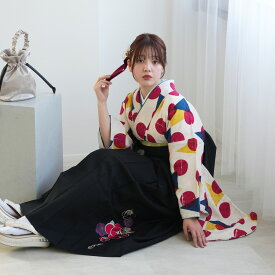 【レンタル】【モダンアンテナ 袴 17点セット 日本製 飛翔 マル・サンカク】二尺袖着物 はかま フルセット 卒業式 大学生 専門学生 レディース 女性 袴91-99cm（身長153-170cm）足袋プレゼント 重ね衿縫い付済 往復送料無料