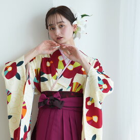 【レンタル】【ひよこ商店 袴 17点セット　】二尺袖着物 はかま フルセット 卒業式 大学生 専門学生 レディース 女性 袴91cm（適応身長153cm-165cm） 足袋プレゼント 重ね衿縫い付済 往復送料無料