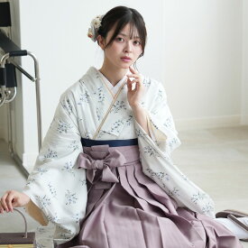 【レンタル】【utatane 袴 17点セット 国産生地/国内縫製　日本製着物】二尺袖着物 はかま フルセット 卒業式 大学生 専門学生 レディース 女性 袴91-99cm（身長153-170cm）足袋プレゼント 重ね衿縫い付済 往復送料無料