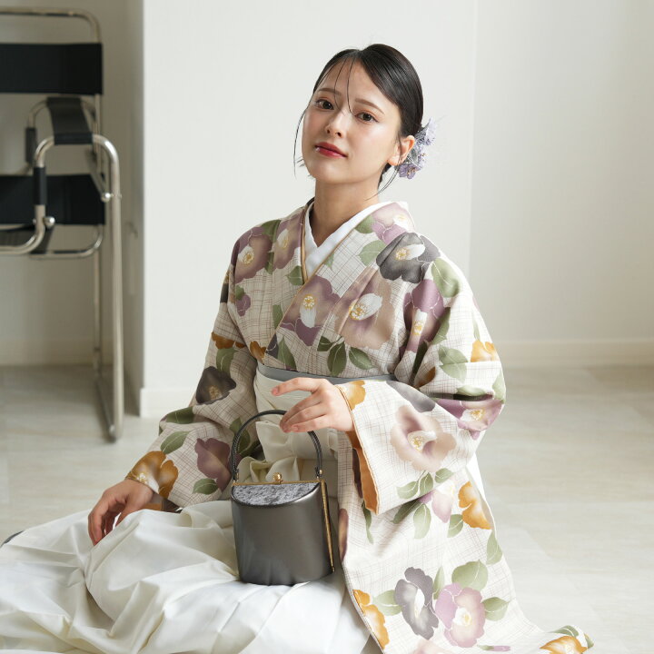 楽天市場】【レンタル】【utatane 袴 17点セット 格子ベージュに 