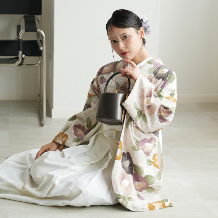 楽天市場】【レンタル】【utatane 袴 17点セット 格子ベージュに 