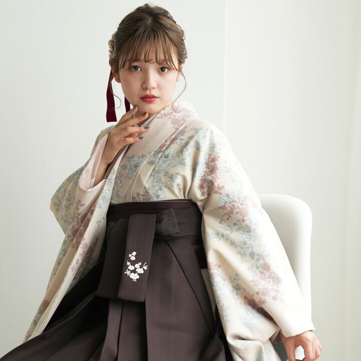 楽天市場】【レンタル】【Heather 袴 17点セット くすみピンクにバラ 