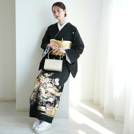 【レンタル】黒留袖レンタル フルセット 高級 正絹 結婚式着物 留袖 黒留袖 おすすめ お宮参り 母親 留袖レンタル レンタル着物 セット レンタル留袖 黒留め袖 貸衣装 レンタル衣装 着物セット 菊 萩 松 古典 往復送料無料