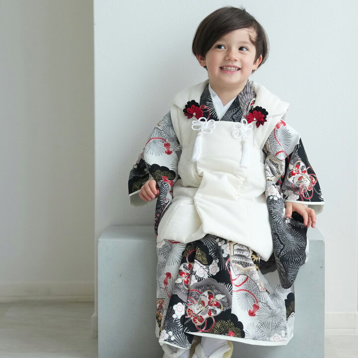楽天市場】【レンタル】【華徒然 七五三 着物 3歳 男の子 被布セット 