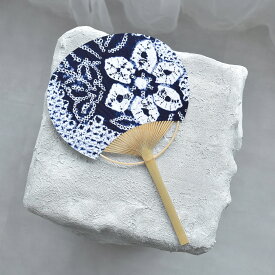 【utatane　有松絞り 竹うちわ 国産】竹骨うちわ　団扇 特選シリーズ 伝統工芸 希少 民芸品 メイドインジャパン made in japan