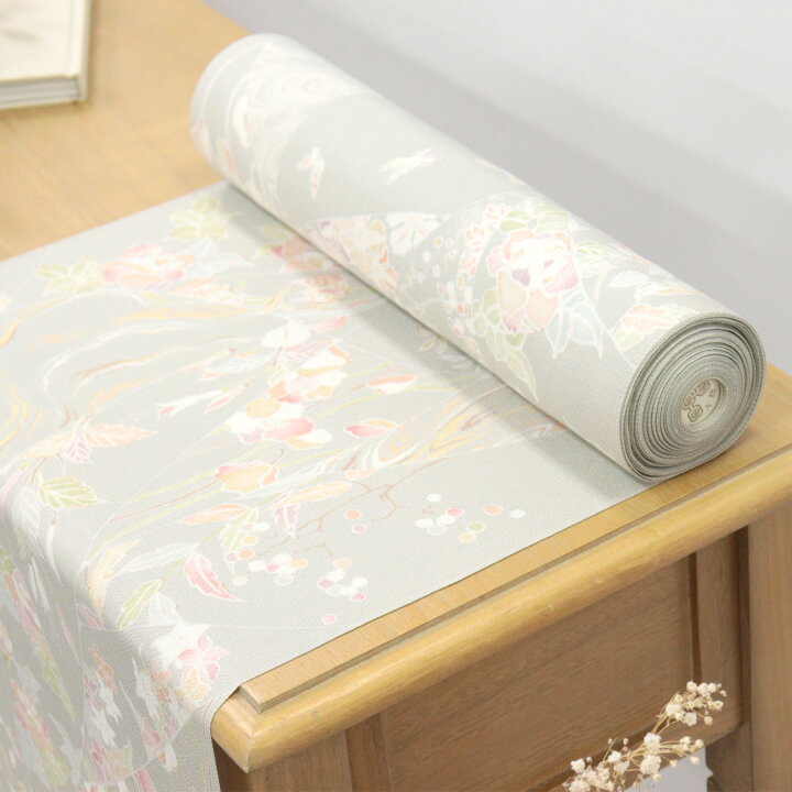 楽天市場】生地 反物 千總 着物 正絹 日本製 お仕立て 草花 着尺  