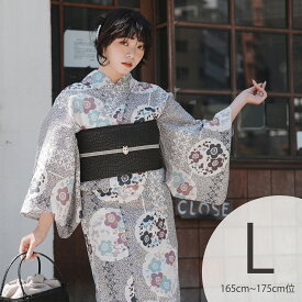 2026新作【utatane 浴衣 単品 高級変わり織｜墨黒の霧と梅雪輪（Lサイズ）】国産生地・国内染色｜希少図案を現代に復刻｜トールサイズ（165-175cm）｜浴衣（ゆかた）