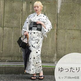 2026新作【utatane 浴衣 単品 高級変わり織｜きなりぼかしに黒千鳥（3Lサイズ）】国産生地・国内染色｜希少図案を現代に復刻｜ゆったりサイズ（ヒップ約130cm位まで対応）｜浴衣（ゆかた）