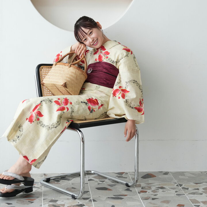 楽天市場】【5％OFF】【utatane 綿麻 高級変わり織 浴衣3点セット 先 