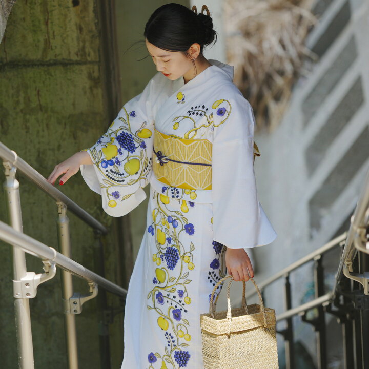 楽天市場】【utatane×Kuovi（クオヴィ）高級変わり織 絵羽浴衣3点  