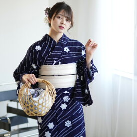 【utatane 有松絞り 浴衣3点セット 藍色そよそよ草原】特選シリーズ 伝統工芸 国内縫製 手縫い併用希少 一生もの フリーサイズ 紗献上 単衣帯 浴衣セット（ゆかた・帯・下駄）ですぐお出かけ 一度袖を通すと忘れらないガーゼのような至極の肌当たり