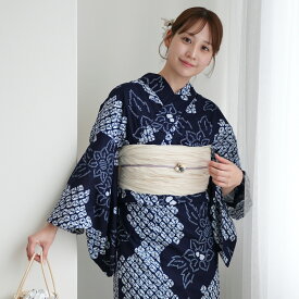 【utatane 有松絞り 浴衣3点セット 鬼灯】特選シリーズ 伝統工芸 国内縫製 手縫い併用希少 一生もの フリーサイズ 紗献上 単衣帯 浴衣セット（ゆかた・帯・下駄）ですぐお出かけ 一度袖を通すと忘れらないガーゼのような至極の肌当たり