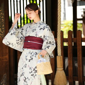 【utatane 高級変わり織 浴衣3点セット　サイダー色に溶け込む萩とトンボ】ここでしか買えない昭和初期アンティーク復刻版 フリーサイズ 浴衣セット（ゆかた・帯・下駄）ですぐお出かけ 上質 うたたね 国産生地 国内染色