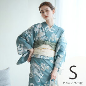 【12％OFF】【utatane 高級変わり織 浴衣3点セット 鈍ミントに糸菊と花 】ここでしか買えない昭和初期アンティーク復刻版 プチサイズ（150-160cm）Sサイズ 浴衣セット（ゆかた・帯・下駄） ニュアンスカラーレトロ うたたね 国産生地 国内染色 低身長コーデ 上質 ブランド