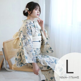 【20％OFF】【utatane 高級変わり織 浴衣3点セット オフホワイトに青緑の広がる芍薬】特選・ トールサイズ（165-175cm）Lサイズ 浴衣セット（ゆかた・帯・下駄） 古典レトロ ここでしか買えない昭和初期アンティーク復刻版 国産生地 国内染色 上質 ブランド