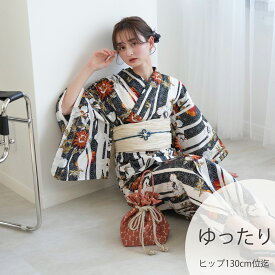 【20％OFF】【utatane 高級変わり織 浴衣3点セット 鉄紺の麻の葉ストライプとアネモネ】ここでしか買えない昭和初期アンティーク復刻版 ゆったりサイズ（ヒップ約130cm位まで対応）3Lサイズ 浴衣セット（ゆかた・帯・下駄）レトロ うたたね 上質 国産生地 国内染色