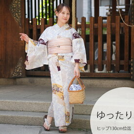 【utatane 高級変わり織 浴衣3点セット 山吹色の扇面と儚い花】ここでしか買えない昭和初期アンティーク復刻版 ゆったりサイズ（ヒップ約130cm位まで対応）3Lサイズ 浴衣セット（ゆかた・帯・下駄）うたたね 上質 国産生地 国内染色