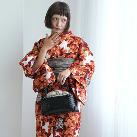 【80％OFF】【ニコアンティーク セパレート高級変わり織 二部式浴衣3点セット 梟の森　暁】みんなと違う浴衣を着よう！個性派きものブランドNicoAntiqueの2025年新作 フリーサイズ 浴衣セット（ゆかた上下・帯・下駄） 大正浪漫 レトロ 国産生地 国内染色