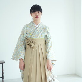【販売用ページ】 2尺袖着物 袴 2点セット utatane 袴91-99cm（身長153-170cm） 袴セット 卒業式 大学生 着物 花 女性 購入 紫 黄色 緑 ボタニカル ぼかし グラデ 個性的 重ね衿縫い付済 専門学校 卒服