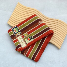 【八重山みんさー ミンサー半幅帯 単品 草木染　赤　抹茶　えんじ　きなり】手織り 沖縄県指定伝統工芸品 石垣島 ミンサー織り 絣　八重山 琉球 半巾帯 単衣帯 浴衣 ゆかた 夏着物 木綿 年中使える