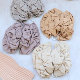 【utatane 差すだけ1分のコットン100％浴衣作り帯 ボリュームフラワー型】兵児帯 先染め 綿ワッシャー ナチュラル 大人 くすみカラー 浴衣 ゆかた 帯結びが心配な方に 時短にも