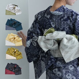 2026新作【utatane 日本製 作り帯 単品｜リバーシブル小袋帯・変わり結び】差すだけ1分！日本国内で織り上げた本格帯｜国産細帯の作り帯｜選べる5柄｜浴衣・小紋・夏着物対応