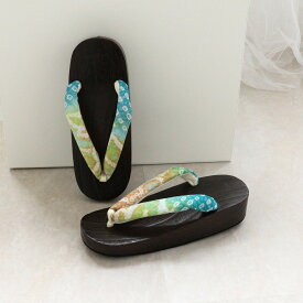 【ニコアンティーク 高級桐下駄 有松絞り鼻緒 Sサイズ 舟形 焼】国産 日本製 げた 単品 伝統工芸有松絞り生地使用徳島の下駄職人さんと滋賀の鼻緒職人さんの手仕事 浴衣はもちろん、足袋を履いて着物にも ひとつひとつ表情が異なるあなただけの1点物