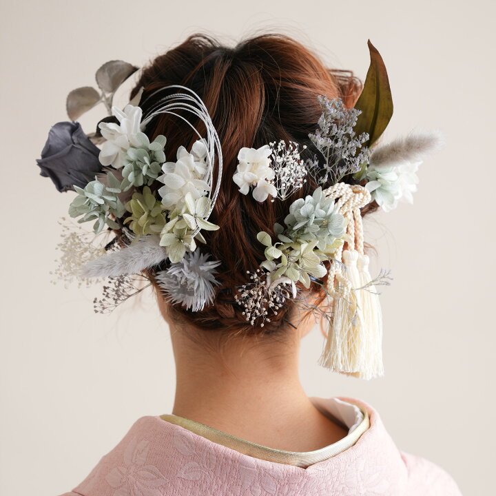 楽天市場】ドライフラワー 髪飾り 30点セット 日本製 ヘアアクセサリー 